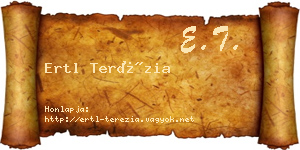 Ertl Terézia névjegykártya